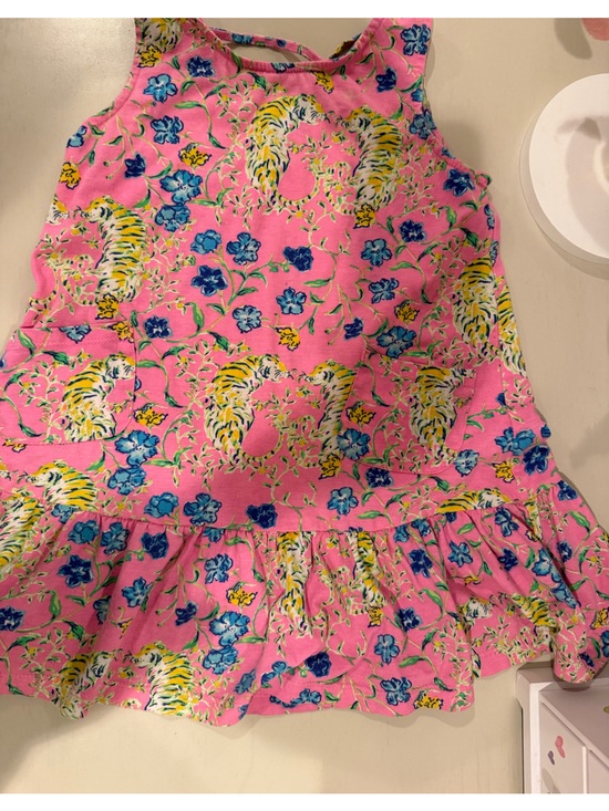 Lilly Pulitzer Other - Lilly Pulitzer Pink Floral & Tiger Print Sleeveless Dress